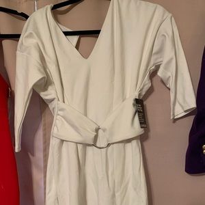 NWT Express dress, white size Small